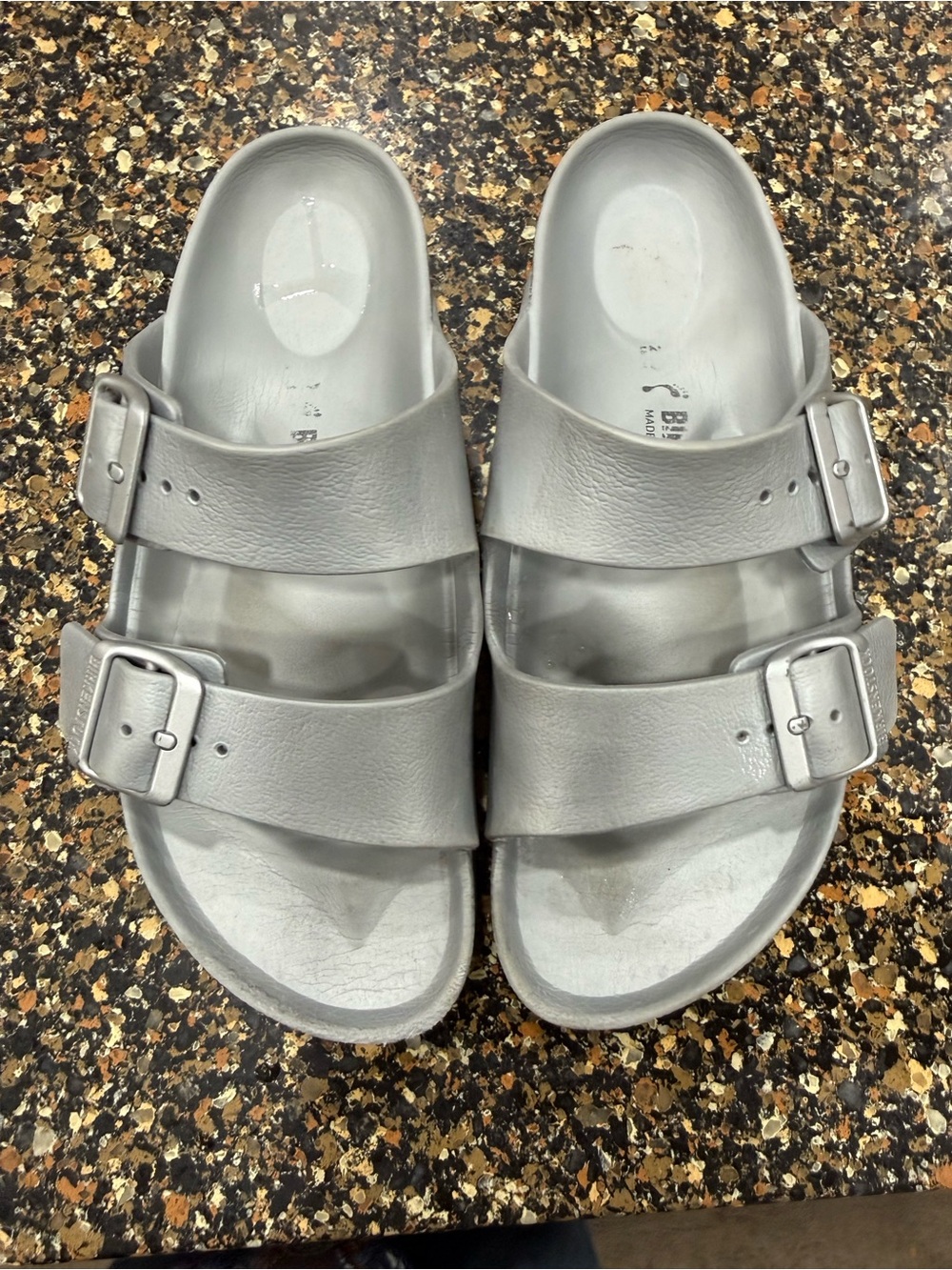 Birkenstock Two-Strap Sandals Silver